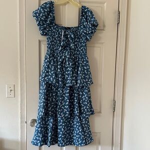 Floral Blue Dress